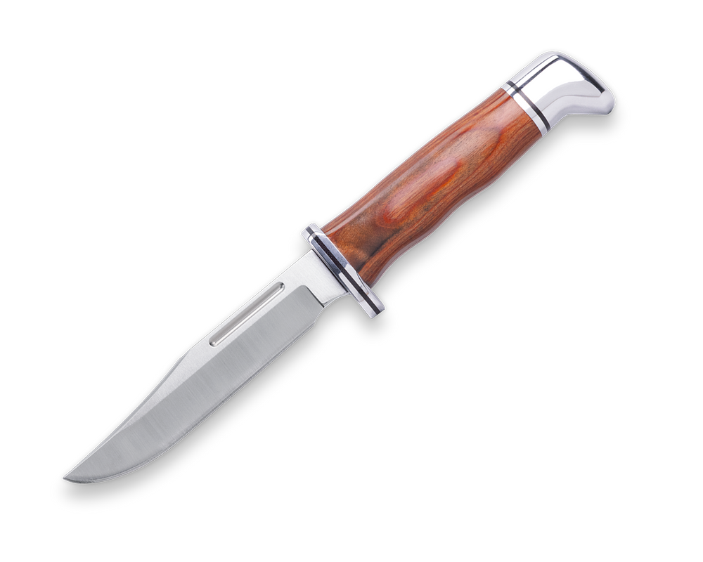 Buck Knives 117 Brahma – Jagd- und Outdoormesser mit 420HC Edelstahlklinge & Lederscheide Buck