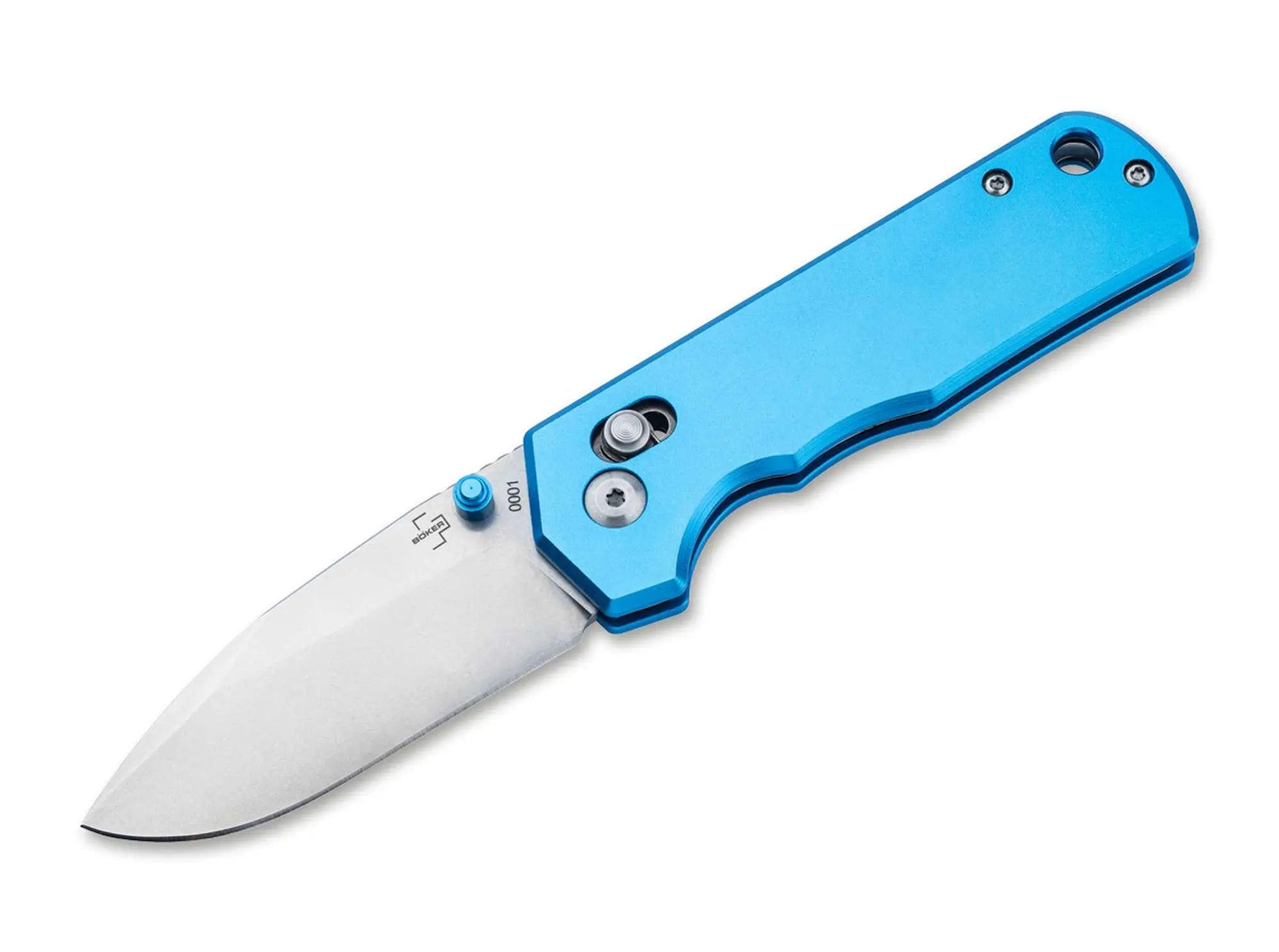 Böker Plus Rockstub Blue 14C28N Crossbar Lock Aluminium Taschenmesser Böker Plus