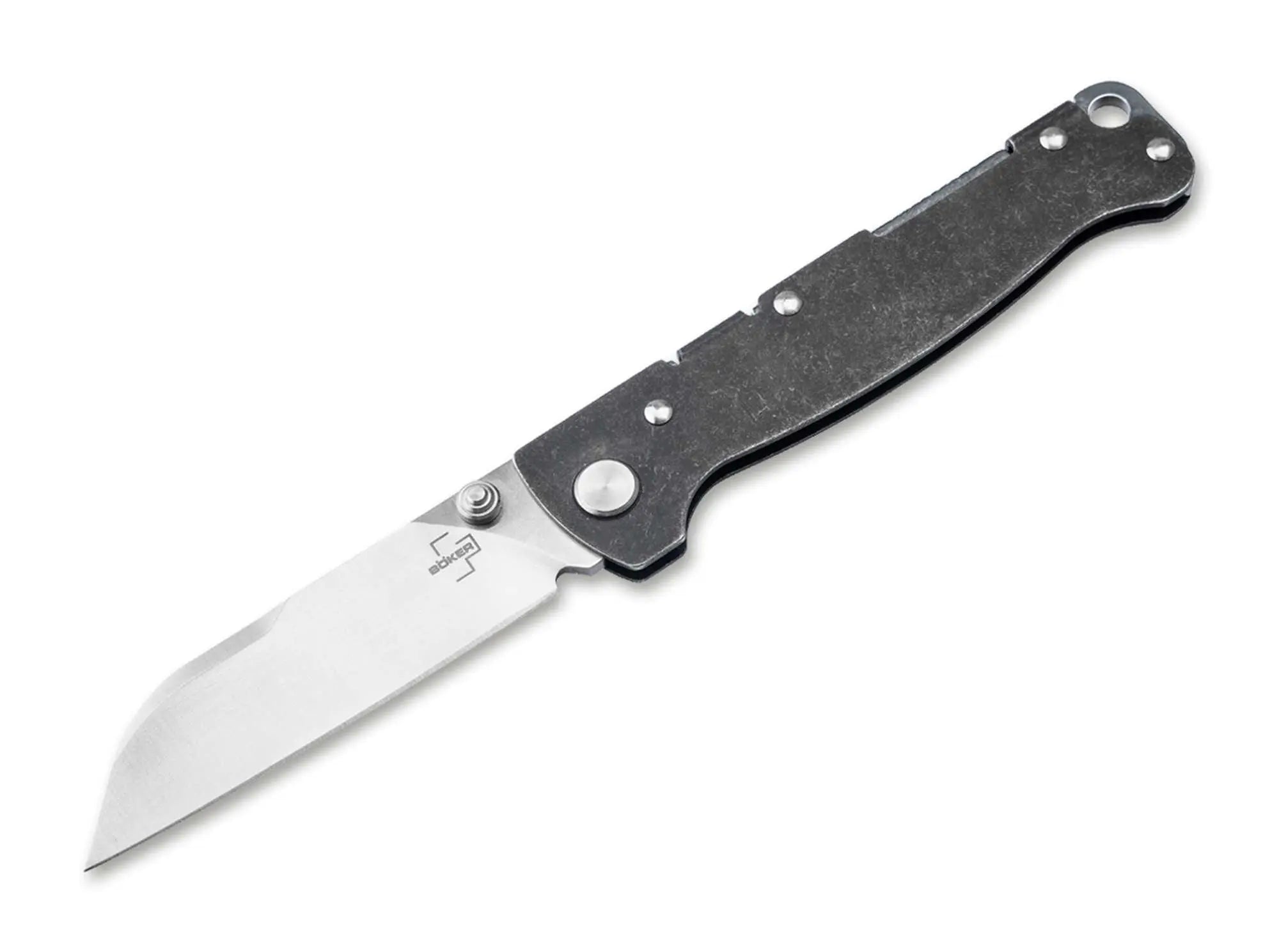 Böker Plus Atlas Sheepsfoot TS D2 Backlock Einhandmesser Edelstahl Taschenmesser GMELCH