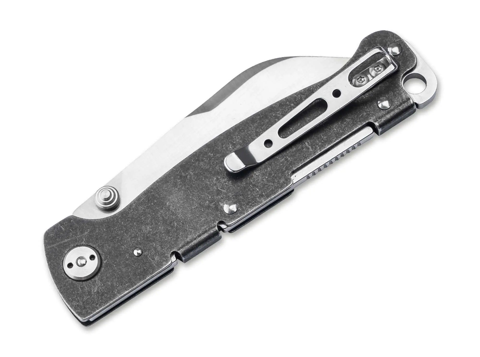 Böker Plus Atlas Sheepsfoot TS D2 Backlock Einhandmesser Edelstahl Taschenmesser GMELCH
