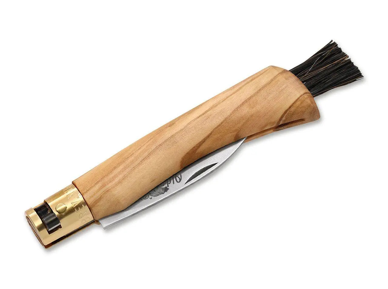 Antonini Old Bear Pilzmesser mit Bürste Mushroom Italian Olive Antonini