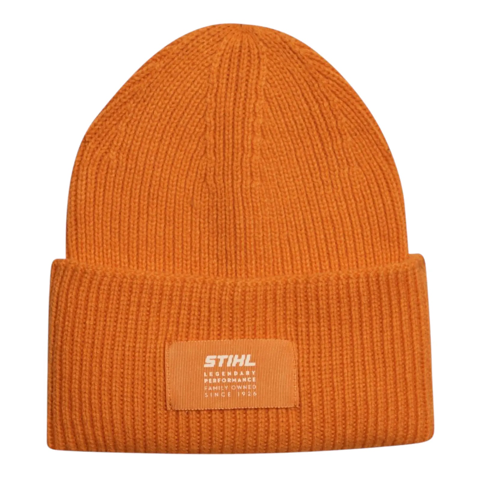 STIHL Beanie Orange Oversized Mütze Strick Outdoor Style Unisex Wintermütze Stihl