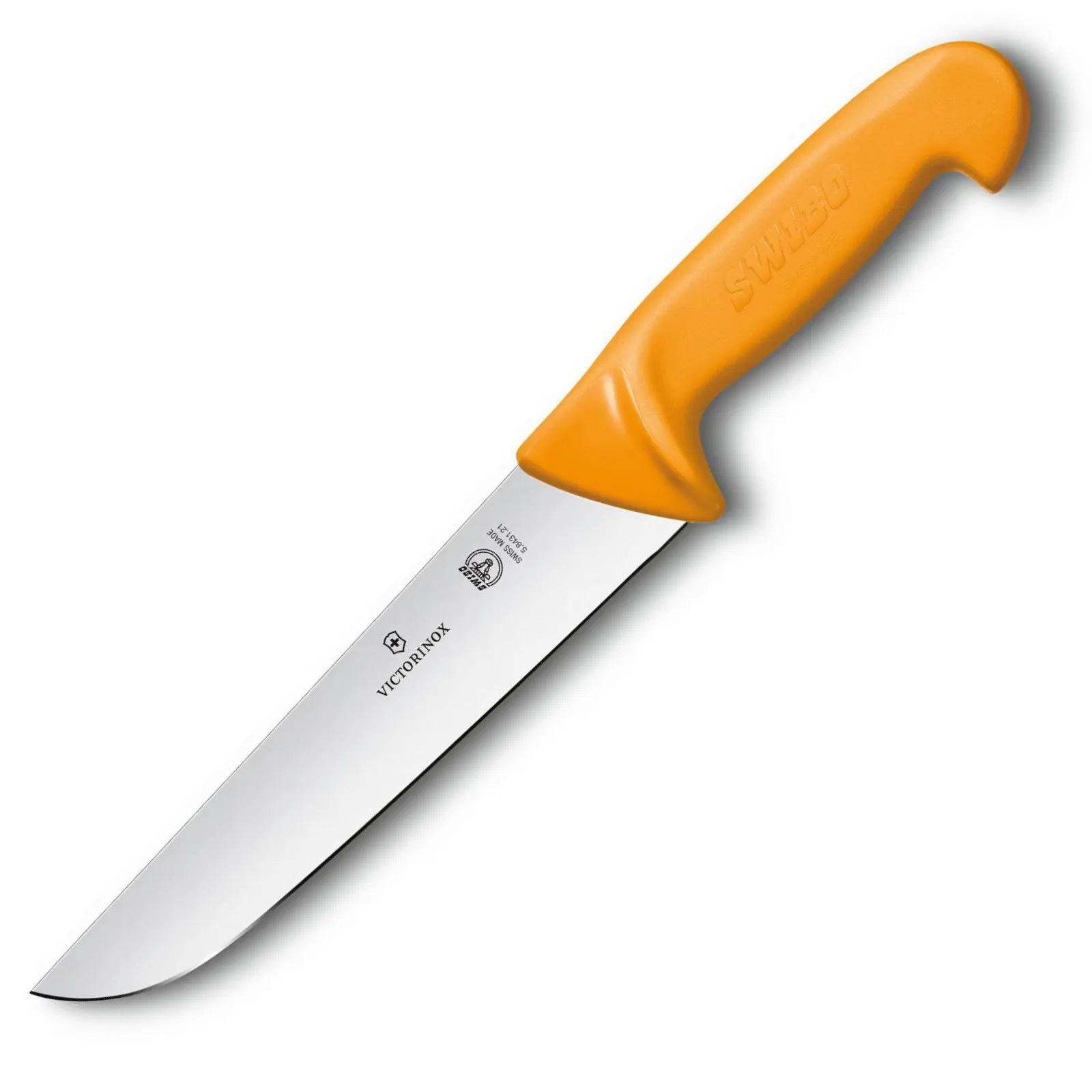 Victorinox Swibo Schlachtmesser 31 cm – Gerade Klinge, Profi-Schneidwerkzeug in Orange 5.8431.31 Victorinox