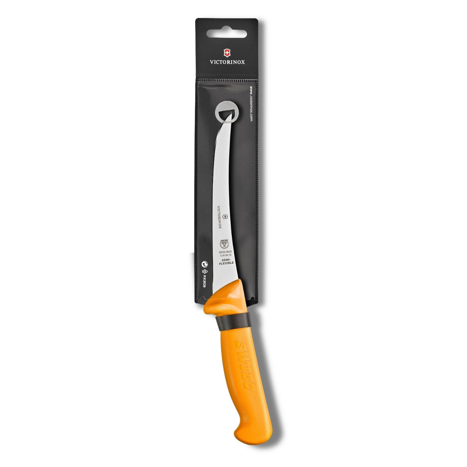 Victorinox Swibo Ausbeinmesser 16 cm gerade semi-flex – orange – Profi-Fleischermesser 5.8404.16 Victorinox
