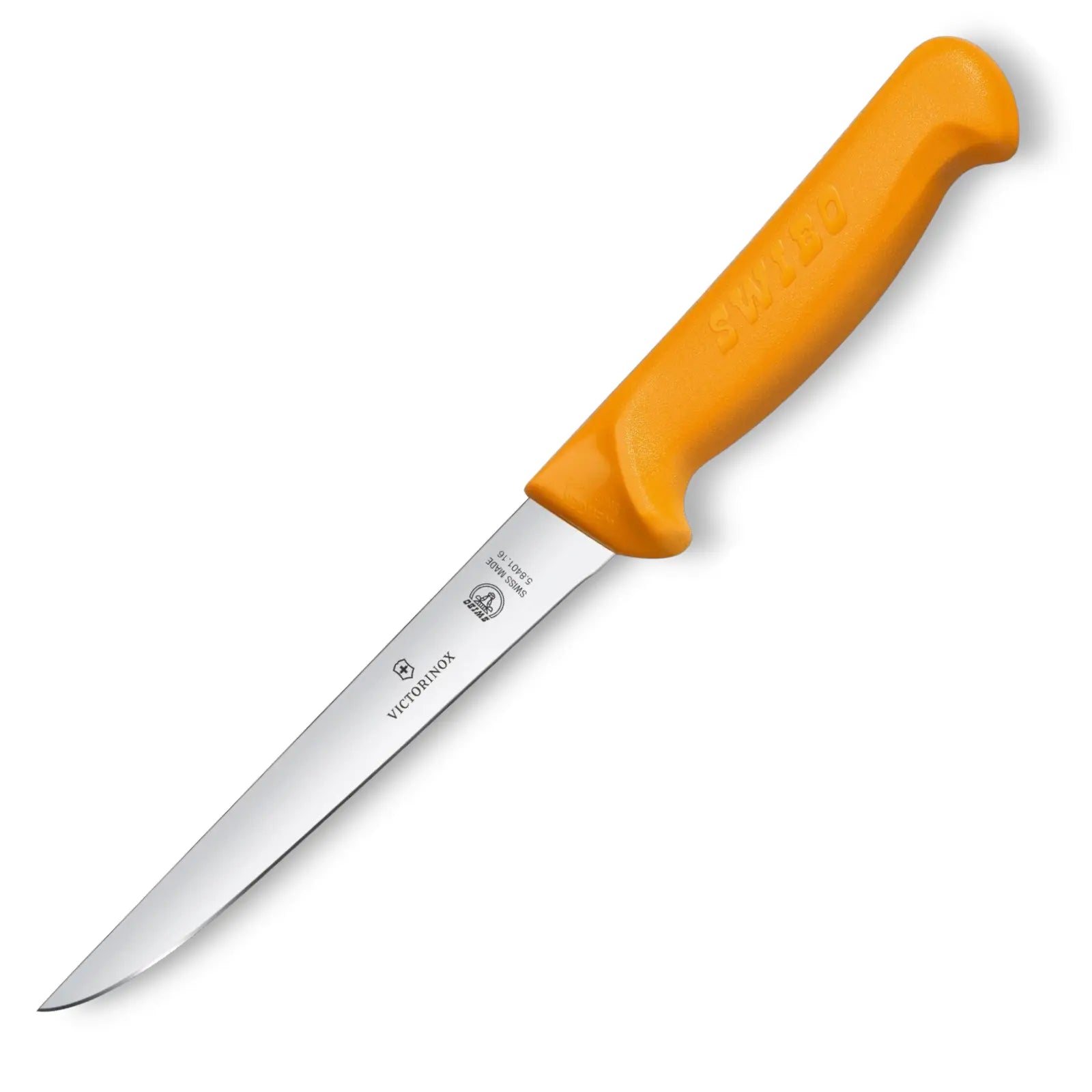 Victorinox Swibo Ausbeinmesser 16 cm gerade – orange – Profi-Fleischermesser für präzises Arbeiten 5.8401.16 Victorinox