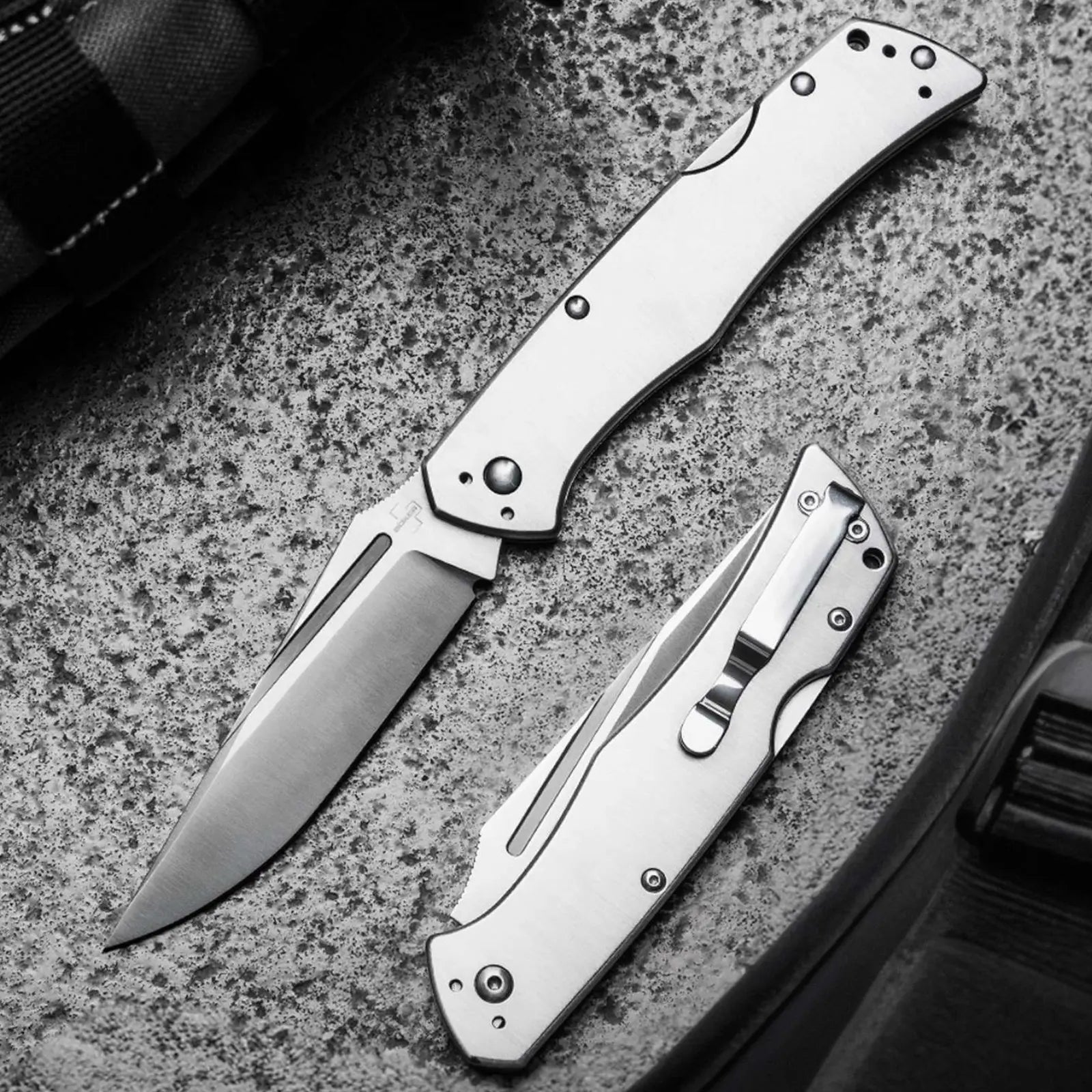 Böker Plus MEK Taschenmesser – robustes Einsatzmesser mit Nitro-V Klinge & Edelstahlgriff Böker Plus