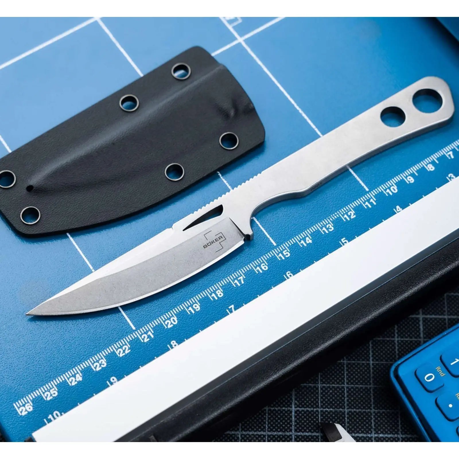 Böker Plus Gekai Messer feststehend – D2 Stahl, Kydex, Charles de Buyer, 19 cm Böker Plus