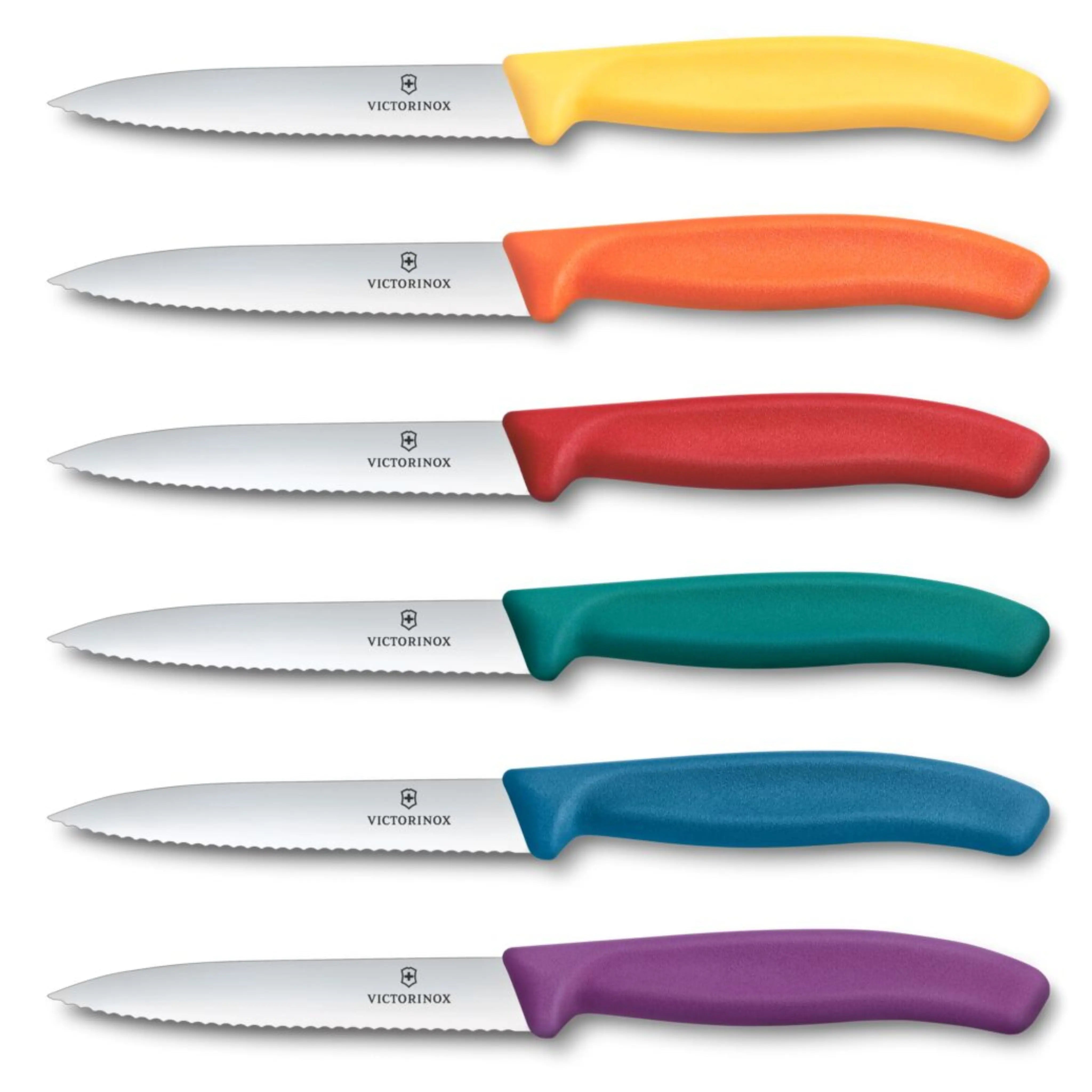 Victorinox Swiss Classic Gemüsemesser 10cm mit Wellenschliff spülmaschinenfest Victorinox