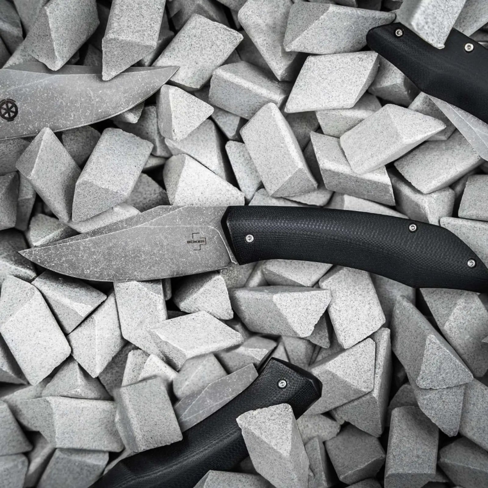 Böker Plus SamoSaur D2 G10 Slipjoint Messer Durand Lurquin Stonewash Clippoint Böker Plus