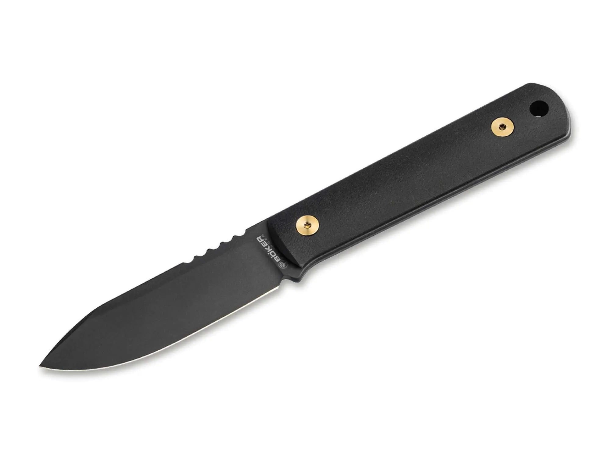 Böker BFF Packlite Allblack Stargaze – Ultraleichtes feststehendes EDC Messer mit MagnaCut-Klinge & Richlite-Griff Böker Manufaktur Solingen