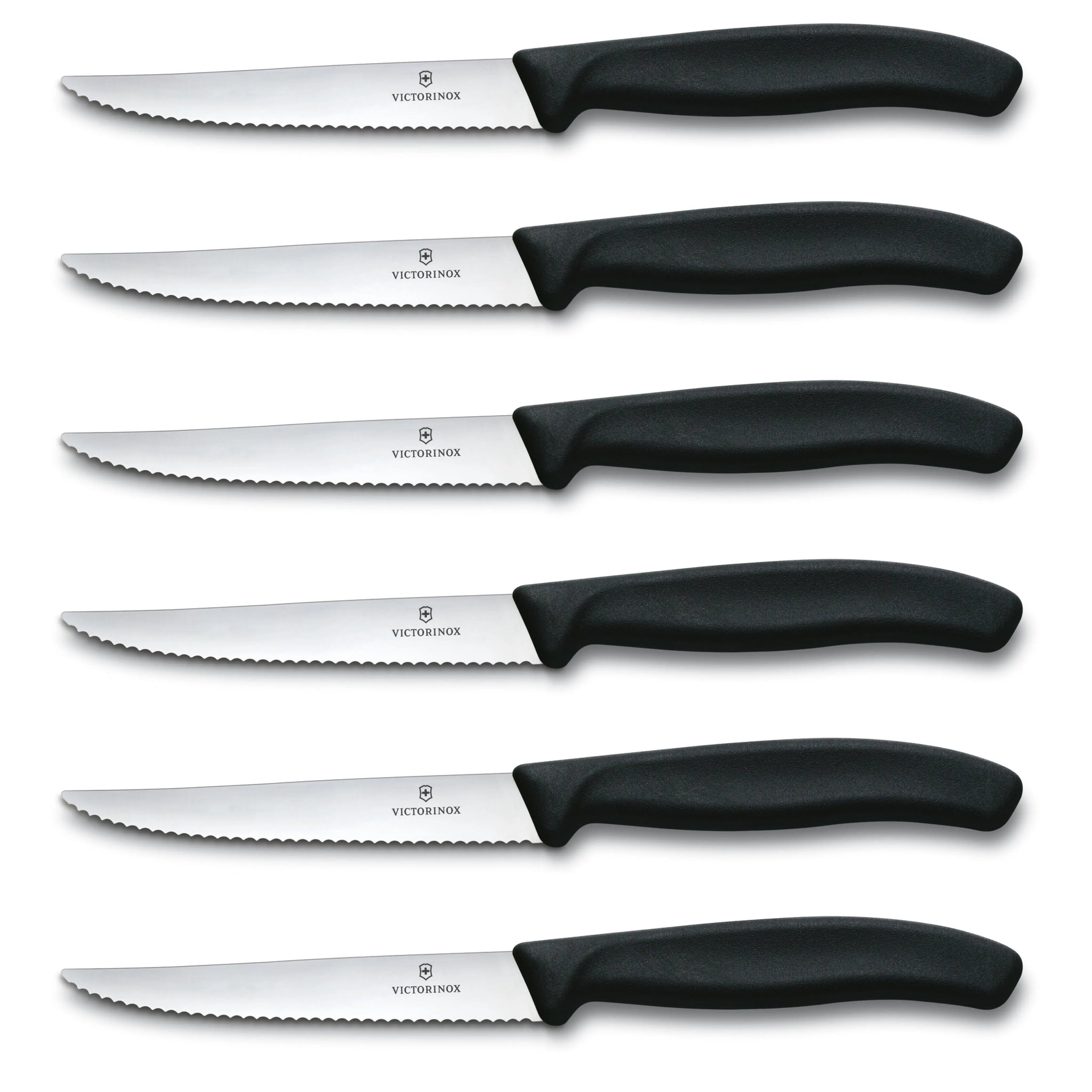Victorinox STEAKMESSER-SET 11CM Schwarz 6-teilig Tafelmesser Victorinox