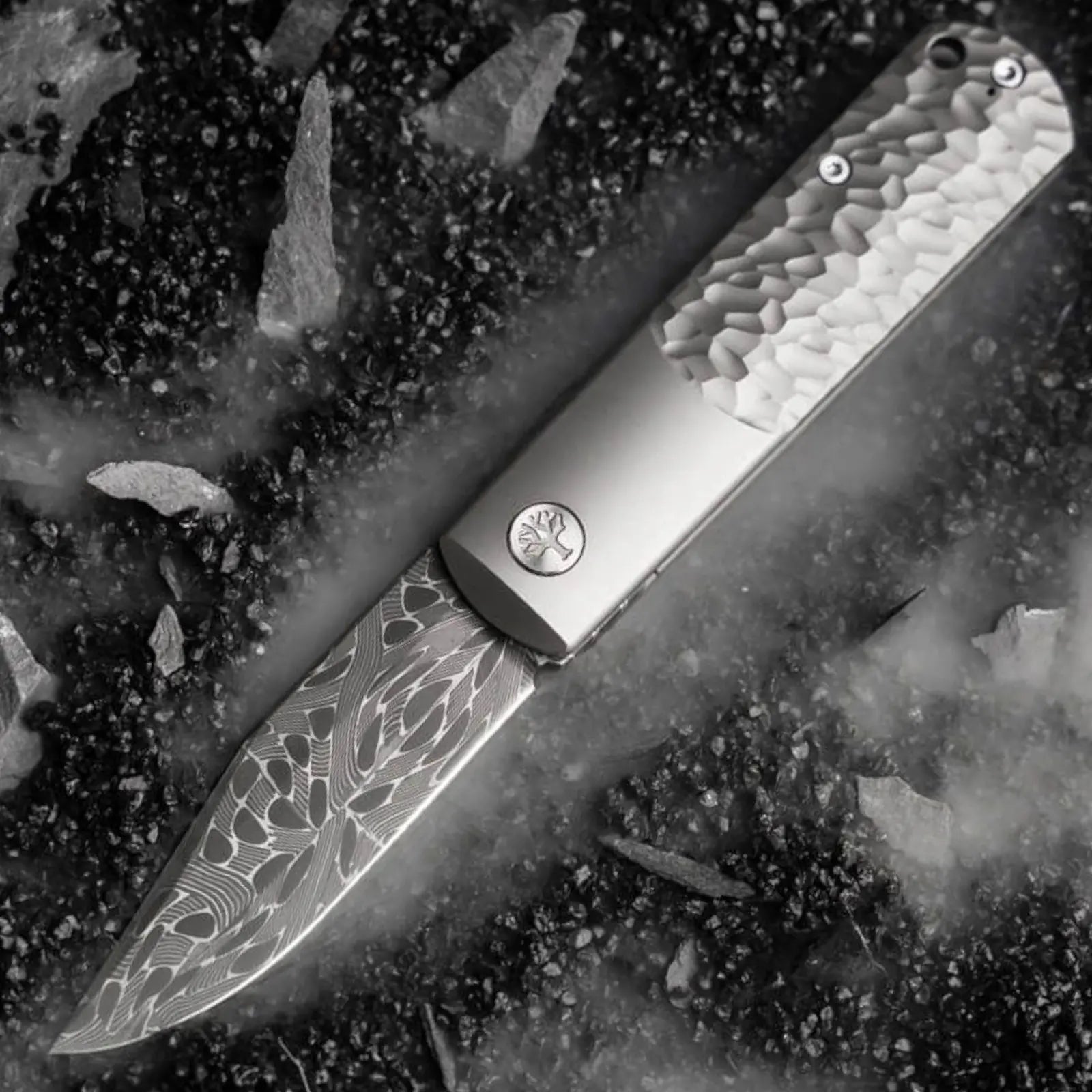 Böker BRLW Meteoritendamast – Exklusives Titan-Taschenmesser mit echter Meteoritendamast-Klinge aus Solingen Böker Manufaktur Solingen