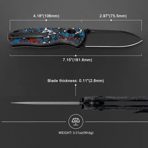 Kizer Drop Bear Nebula CF Fatcarbon Handle Kizer