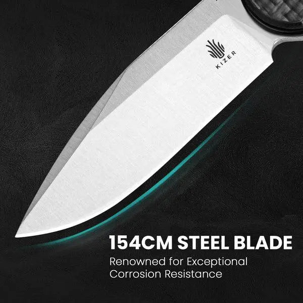 Kizer Assassin CF G10 Black Button Lock Kizer