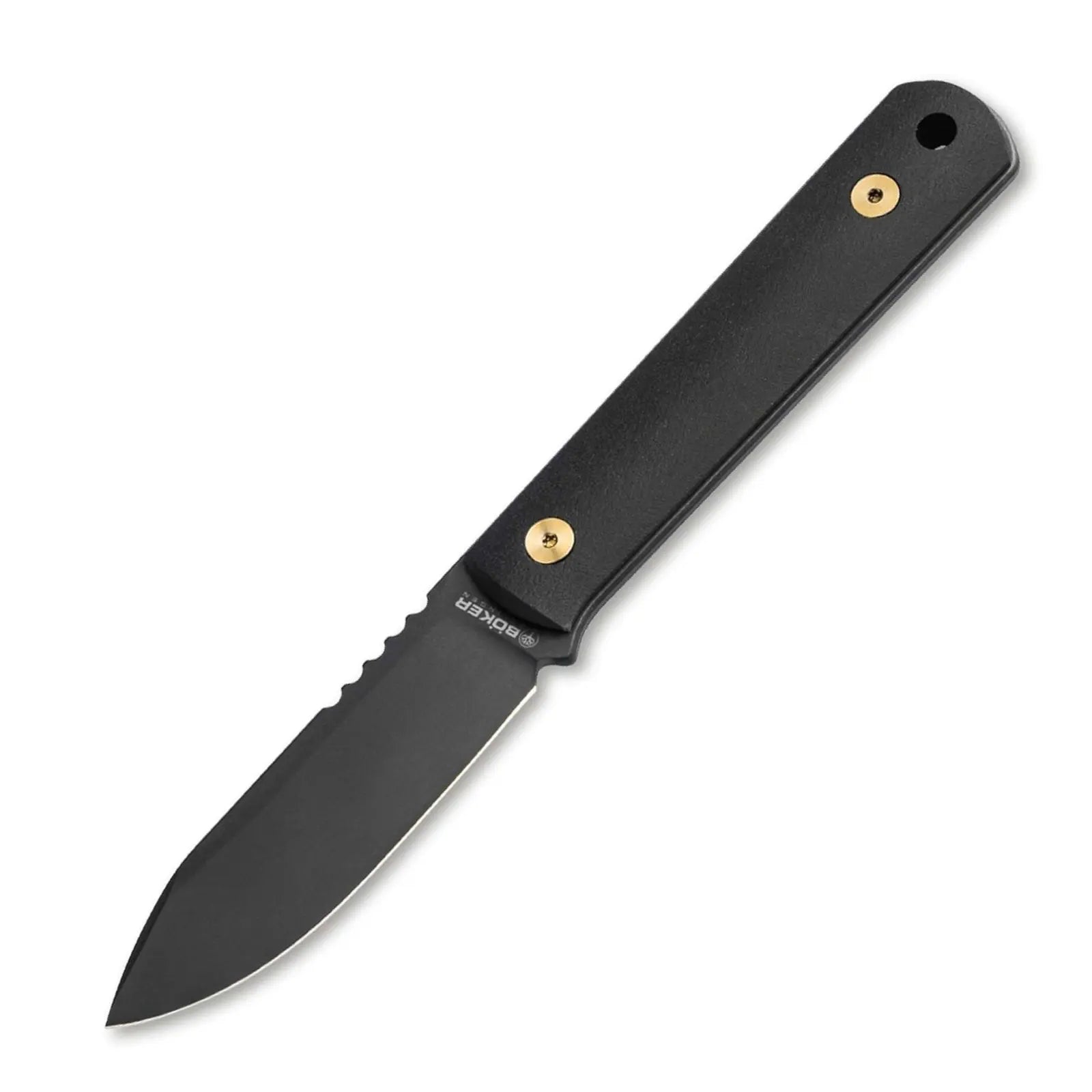 Böker BFF Packlite Allblack Stargaze – Ultraleichtes feststehendes EDC Messer mit MagnaCut-Klinge & Richlite-Griff Böker Manufaktur Solingen