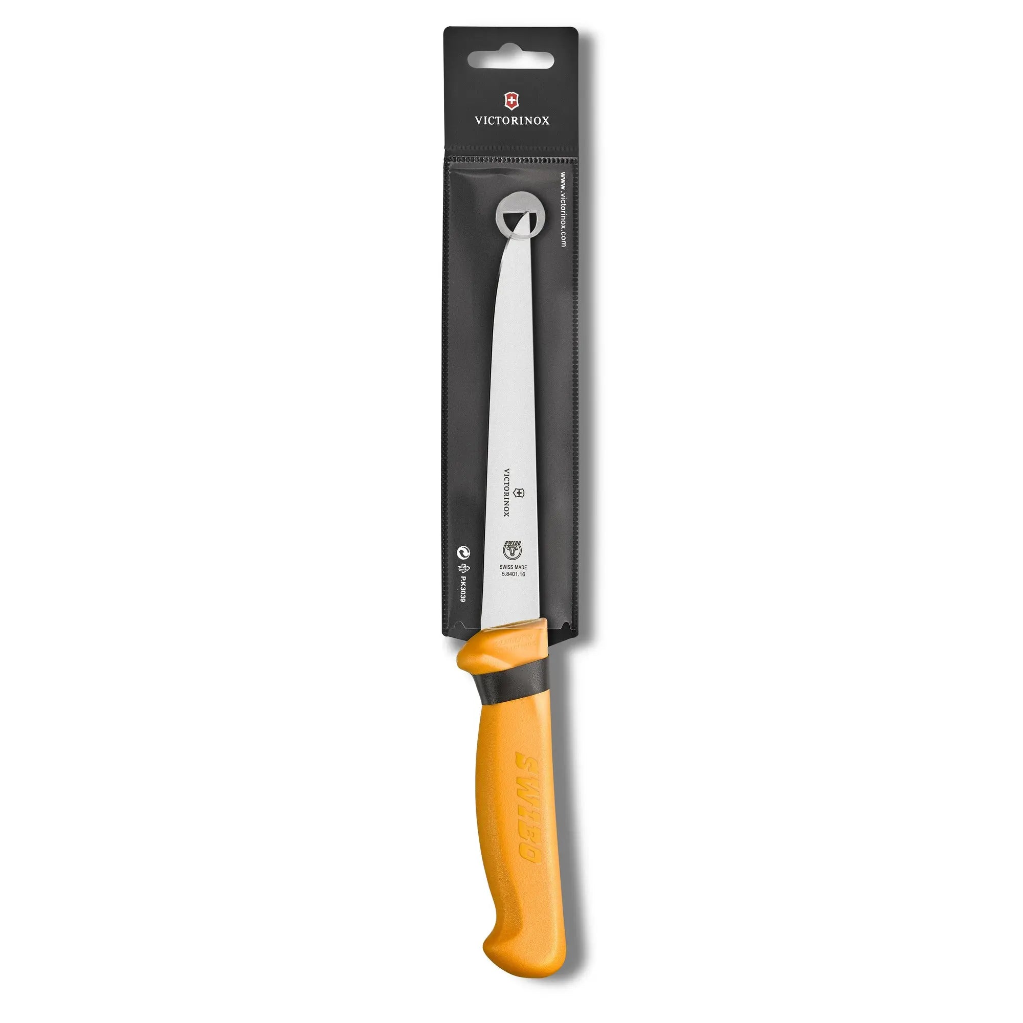 Victorinox Swibo Ausbeinmesser 16 cm gerade – orange – Profi-Fleischermesser für präzises Arbeiten 5.8401.16 Victorinox