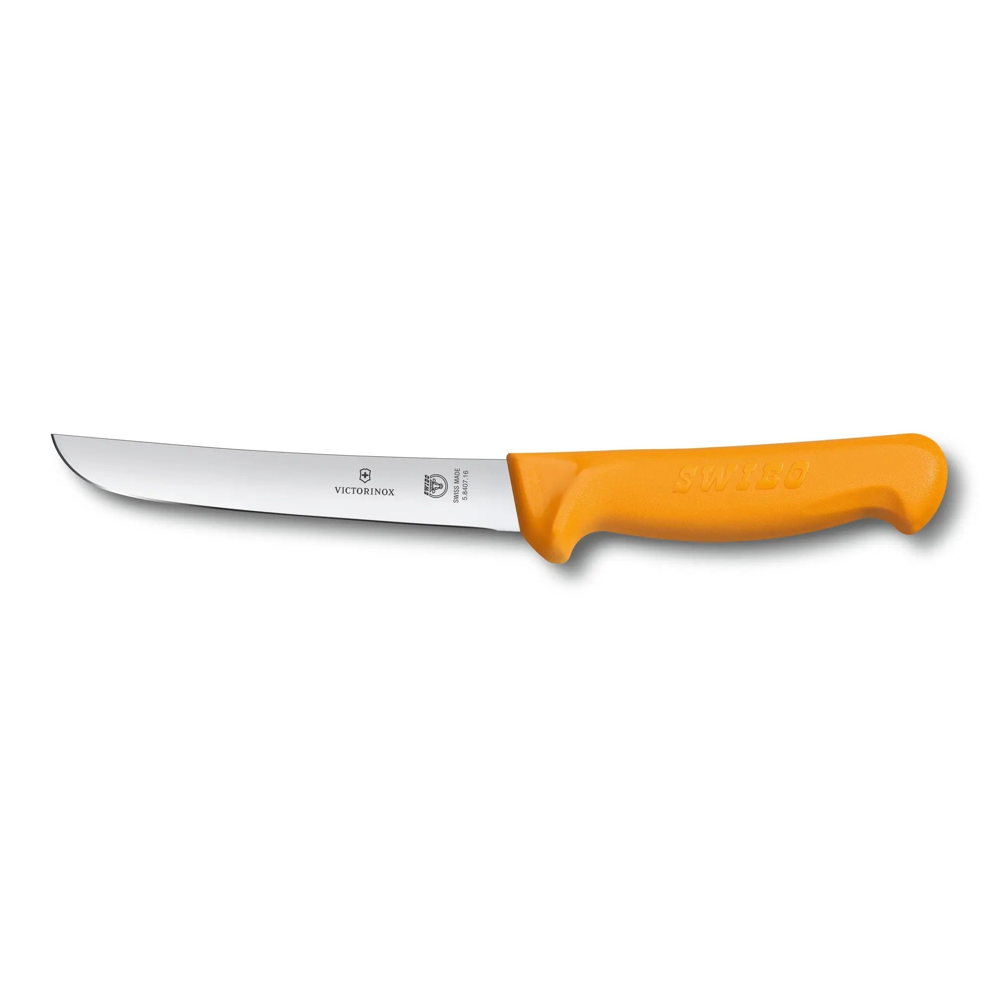 Victorinox Swibo Ausbeinmesser 16 cm breit gerade – Victorinox Fleischermesser orange 5.8407.16 Victorinox