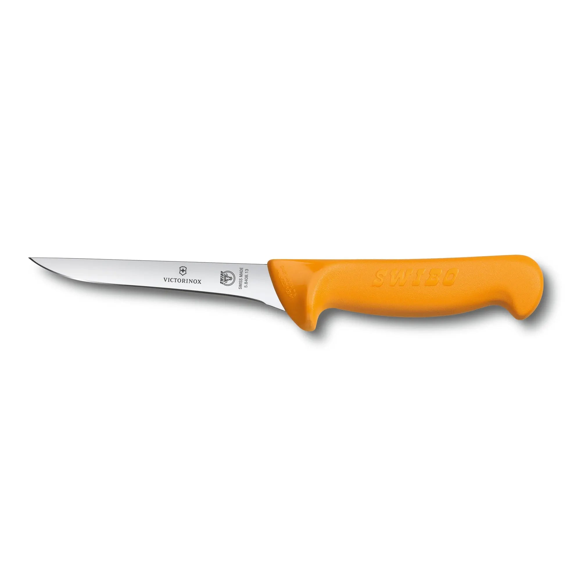 Victorinox Swibo Ausbeinmesser 13 cm gerade, schmal – orange – Profi-Fleischermesser 5.8408.13 Victorinox