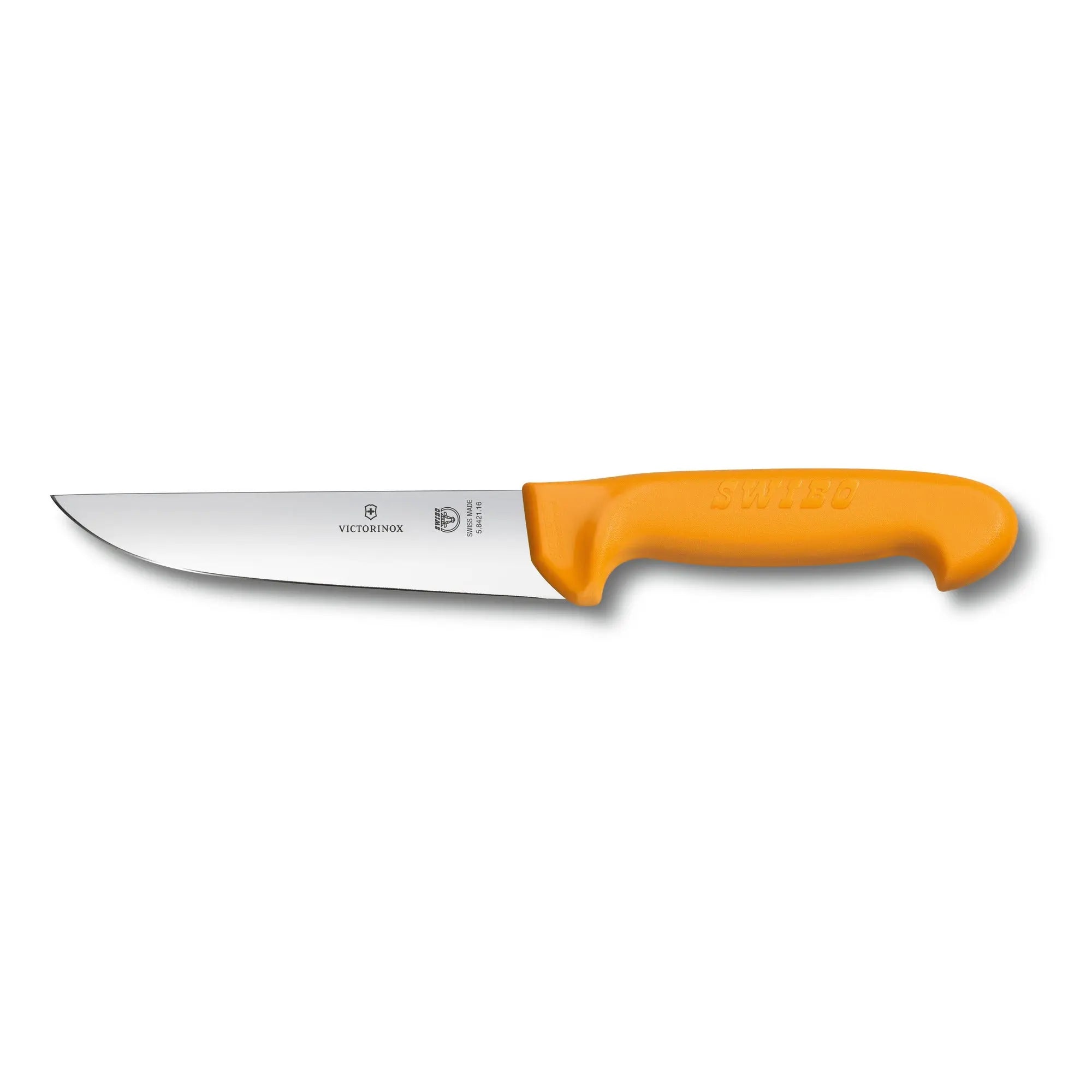 Victorinox Swibo Schlachtmesser – 16 cm, gerade Klinge, orange, mit SB-Hülle 5.8421.16 Victorinox