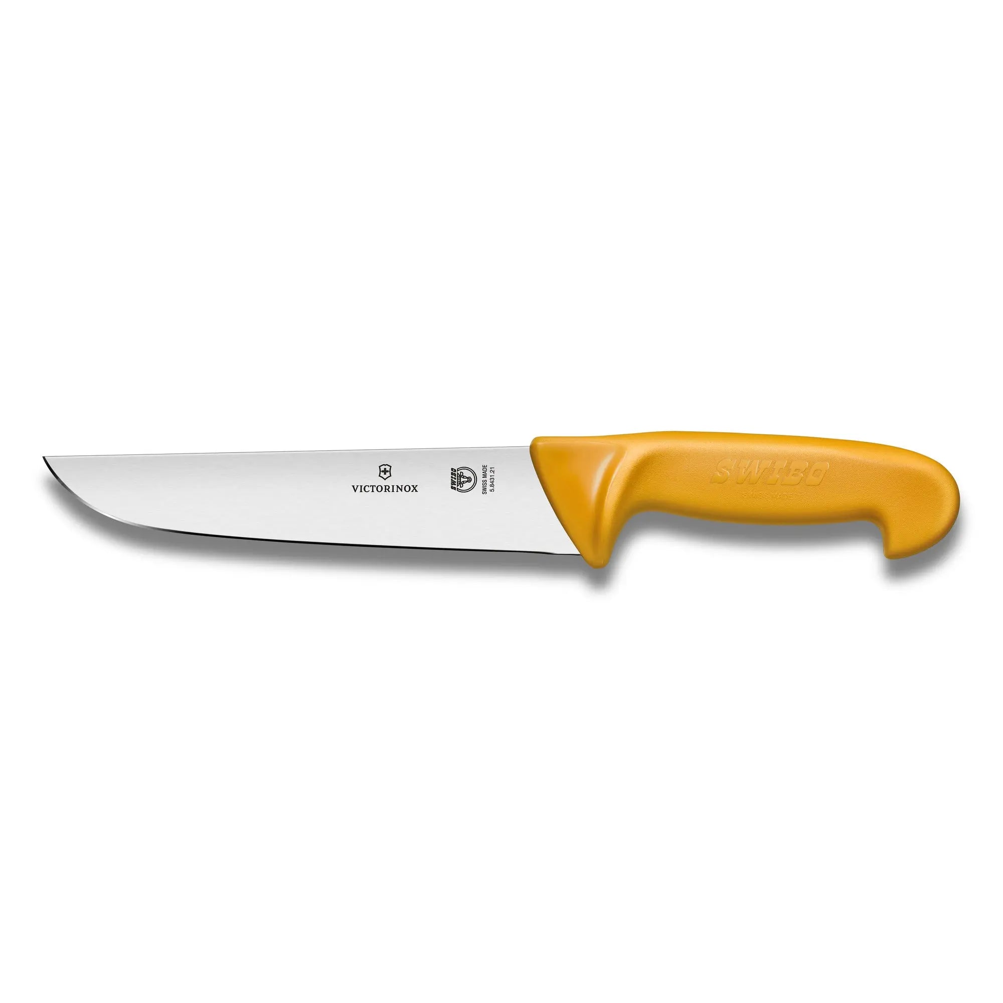 Victorinox Swibo Schlachtmesser 21 cm gerade – Victorinox Profi-Messer für Fleischverarbeitung und Metzgerei 5.8431.21 Victorinox