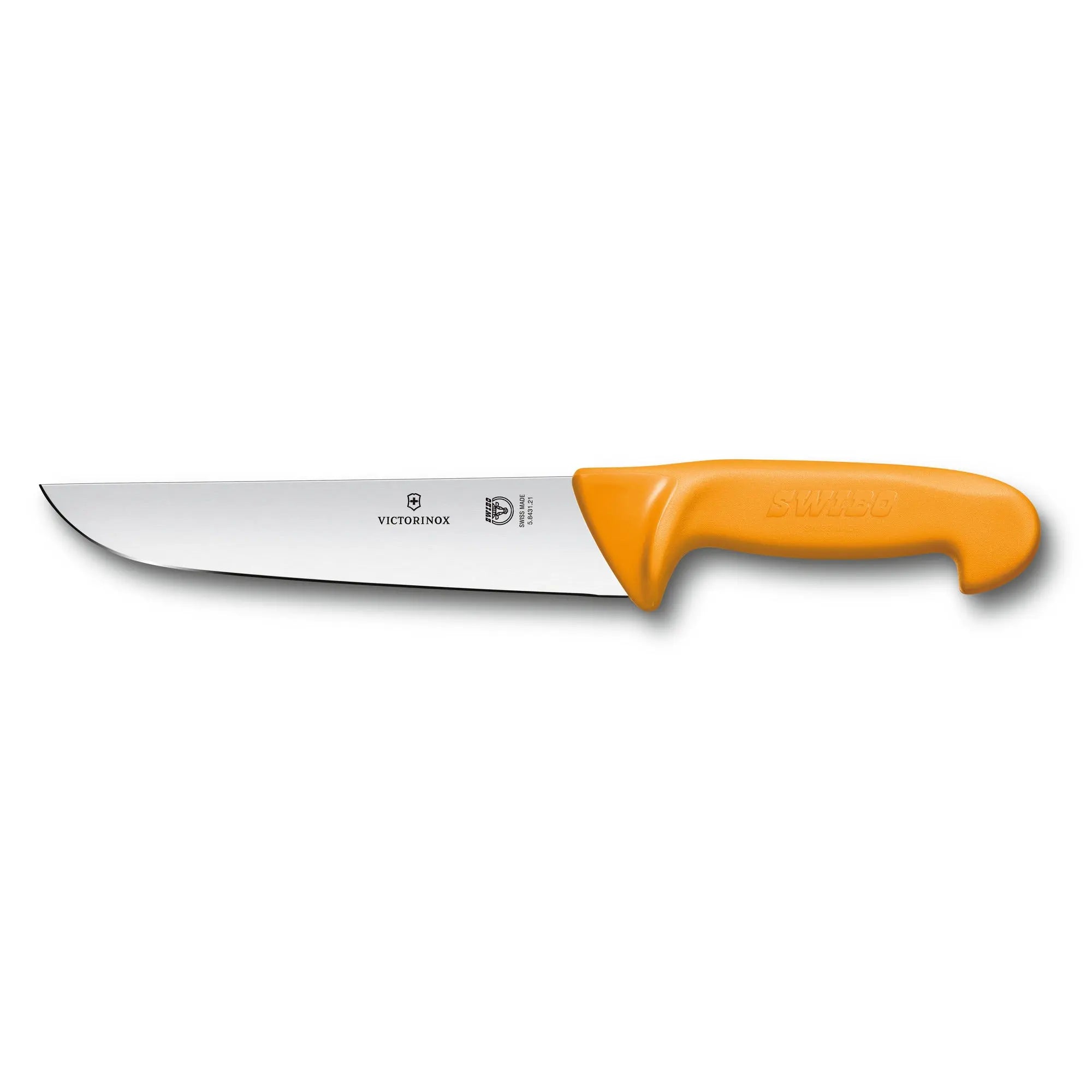 Victorinox Swibo Schlachtmesser 31 cm – Gerade Klinge, Profi-Schneidwerkzeug in Orange 5.8431.31 Victorinox