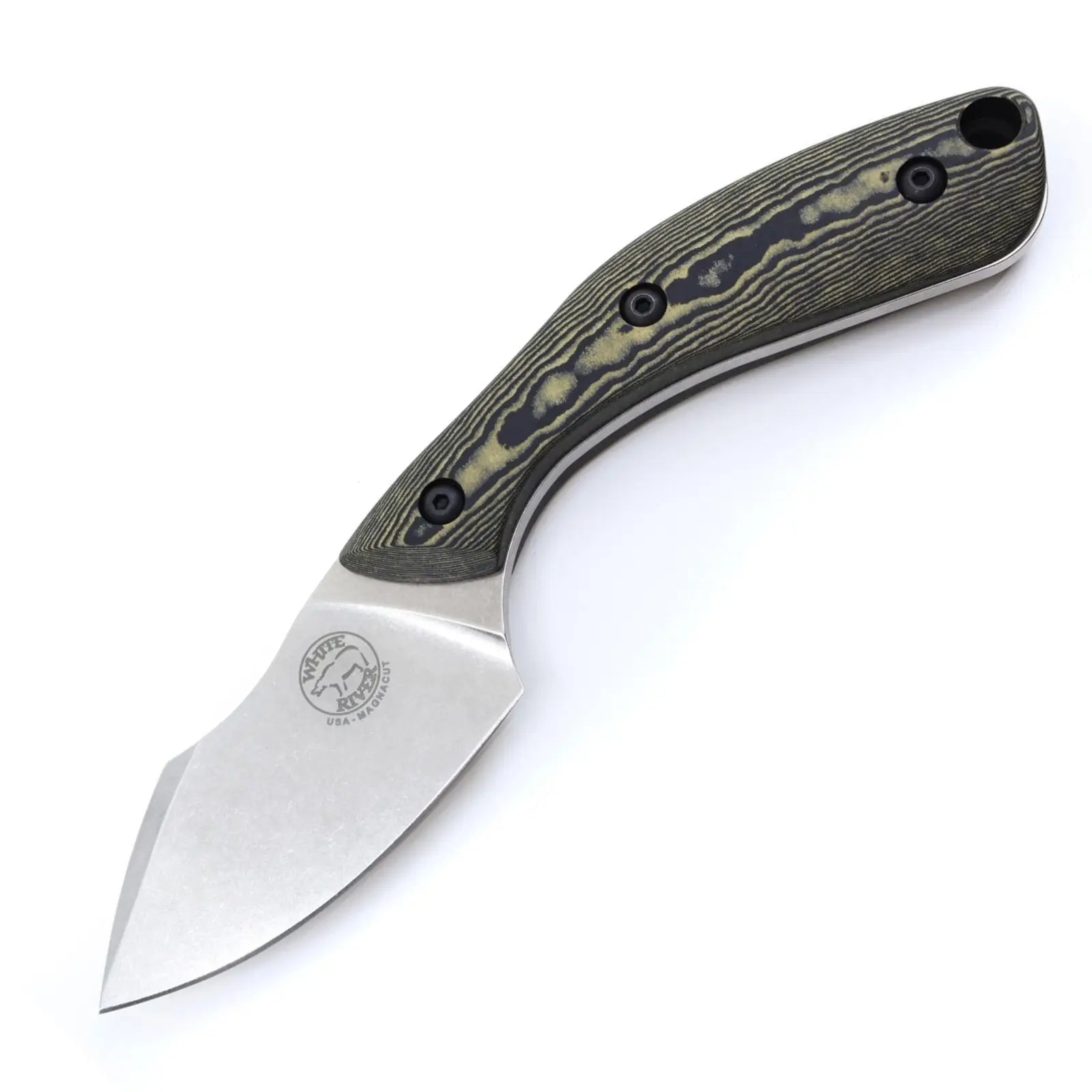 White River Apex Maple / Black Richlite – MagnaCut Fixed Blade EDC | Made in USA White River Knife & Tool