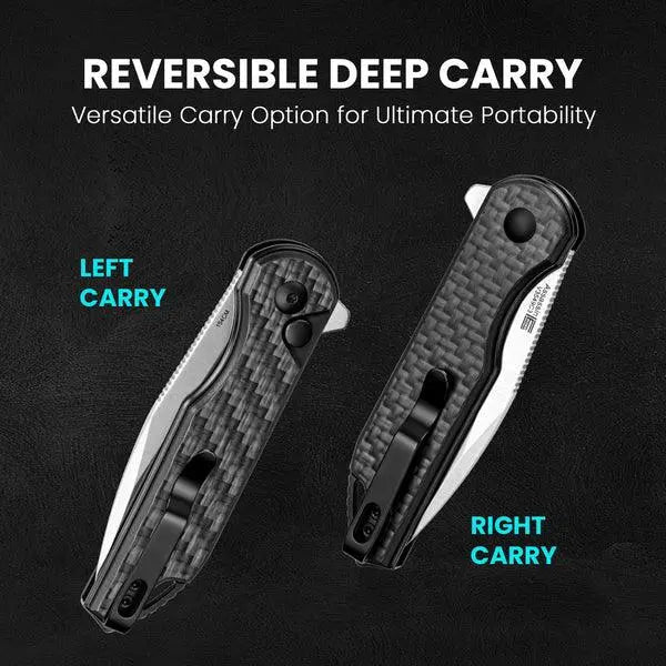 Kizer Assassin CF G10 Black Button Lock Kizer