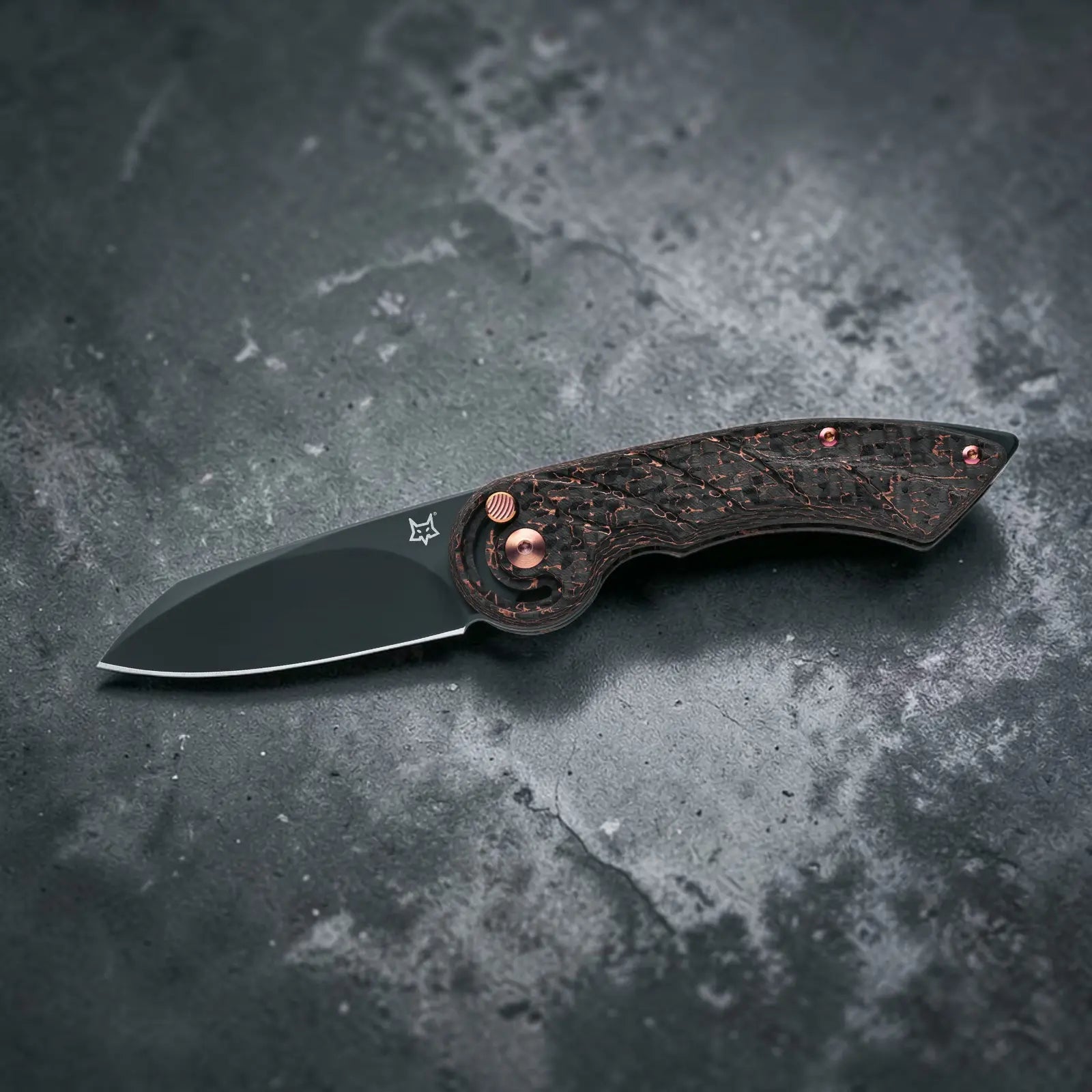 Fox Radius CF M390 Carbon Kupfer Fingers Safe FX-863 Taschenmesser Italy Fox Knives