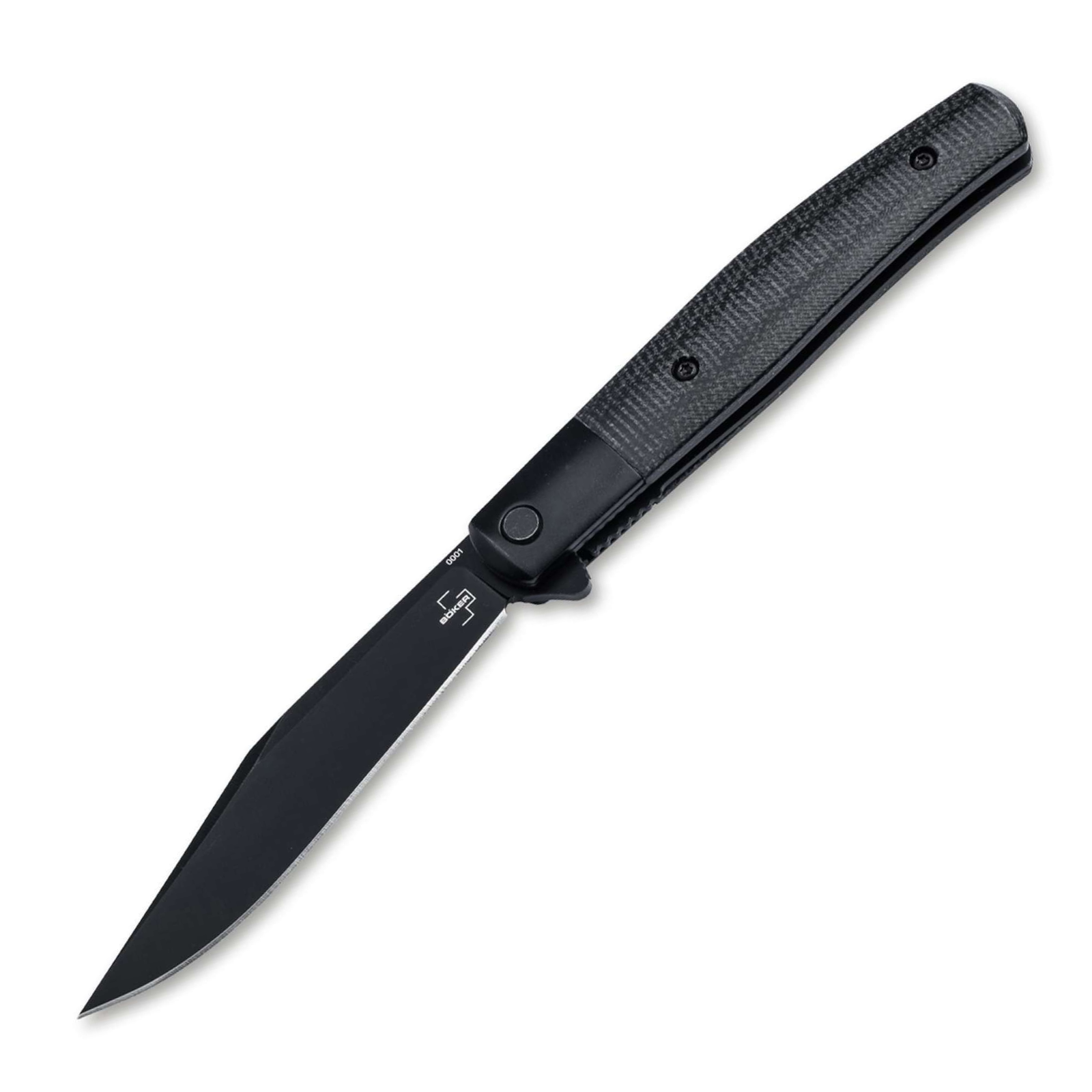 Böker Plus Modern Stockman – Taschenmesser mit Nitro-V Stahl, Micarta Griff & Flipper | Linerlock EDC Böker Plus