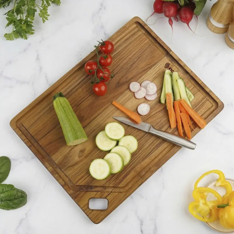 Stolf Teakholz Schneidebrett Elegance Culinary - 46 x 36 cm - GMELCH