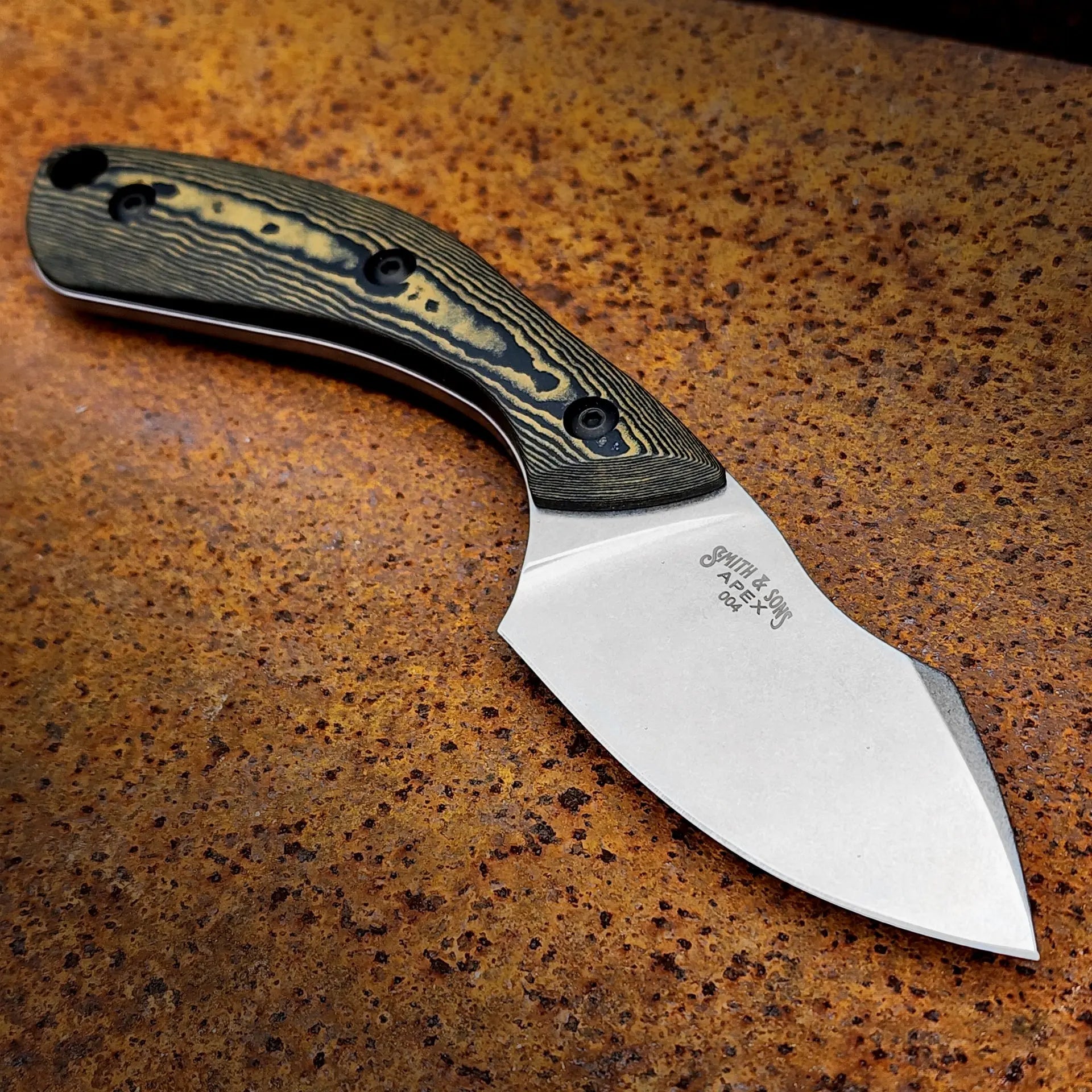 White River Apex Maple / Black Richlite – MagnaCut Fixed Blade EDC | Made in USA White River Knife & Tool