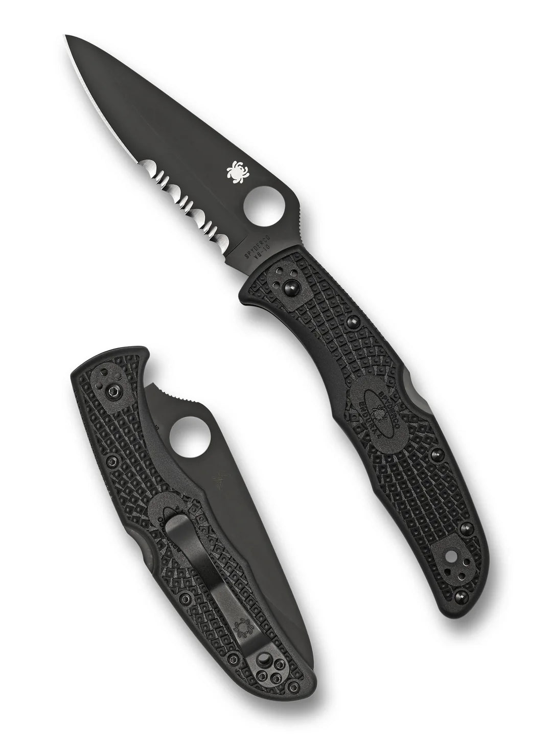 Spyderco C10PSBBK Endura 4 – FRN Black, Teilwellenschliff, VG-10 Spyderco