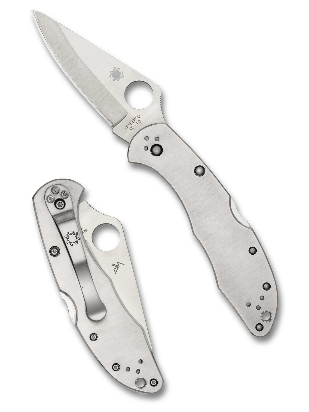 Spyderco C11P Delica 4 Stainless – VG-10 Klappmesser aus Edelstahl Spyderco
