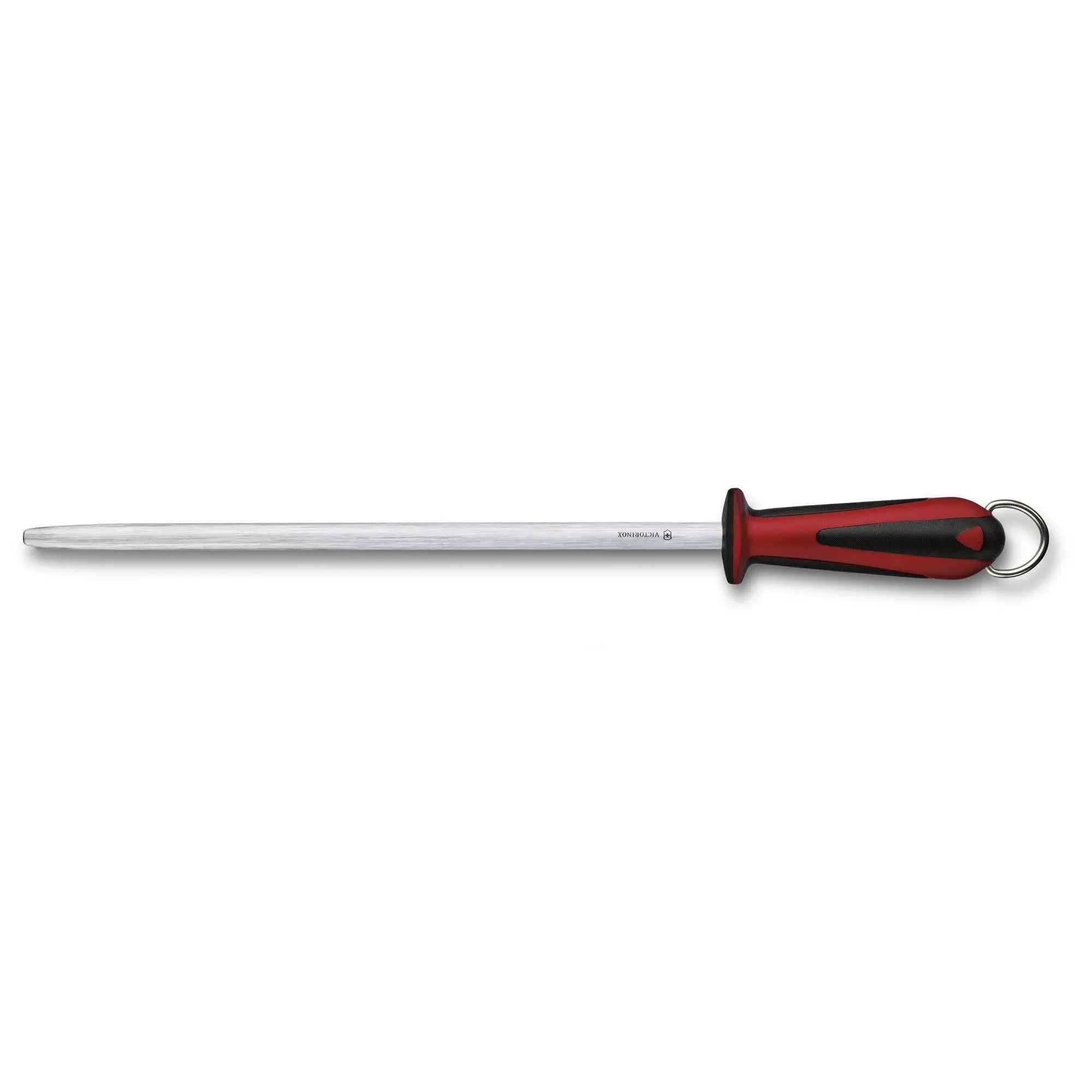 Victorinox Dual Grip, Abziehstahl, 30 cm, Mikrofeinzug, rund oder oval, Schwarz/Rot Victorinox