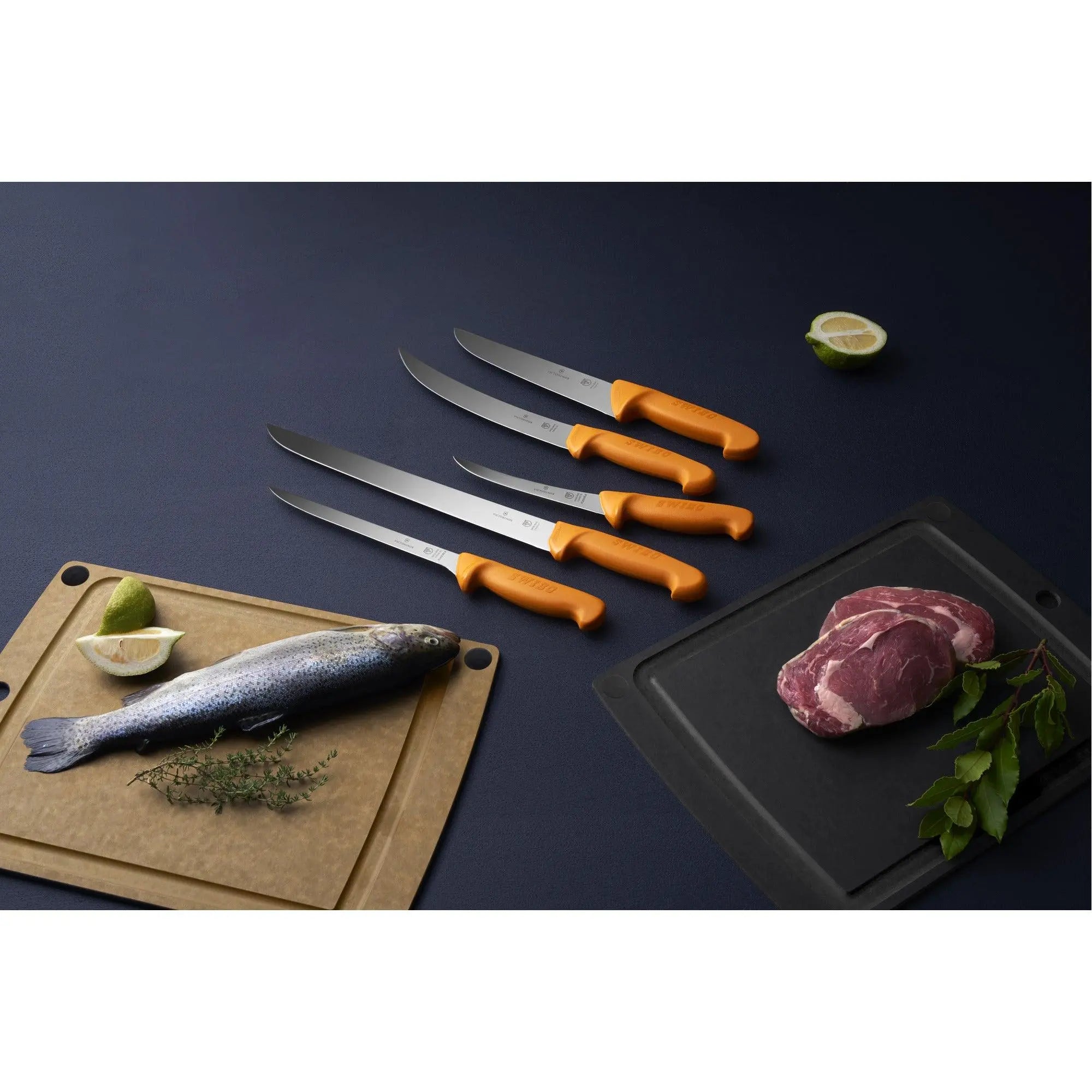 Victorinox Fischfiletiermesser 20cm SB-Hülle Orange Swibo 5.8452.20 Victorinox