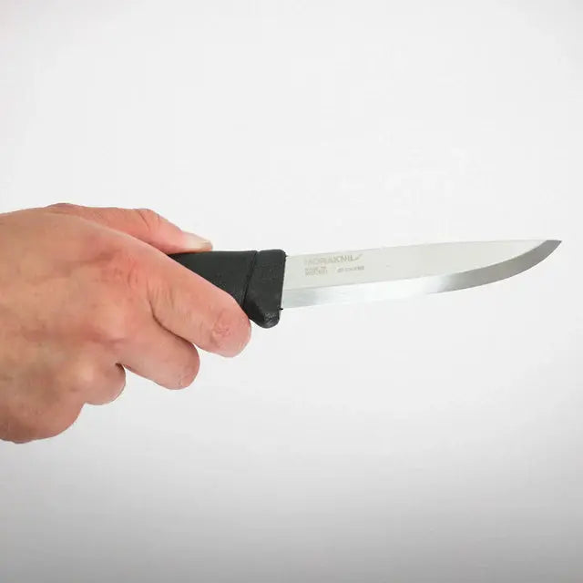 Morakniv Companion (S) Outdoor Messer Black – 12C27 Edelstahl mit Scandi-Schliff & rutschfestem Griff Morakniv