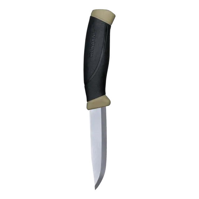 Morakniv Companion (S) Outdoor Messer Desert – 12C27 Edelstahl mit Scandi-Schliff & rutschfestem Griff Morakniv