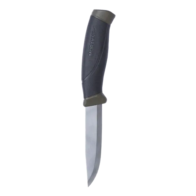 Morakniv Companion (S) Outdoor Messer MG – 12C27 Edelstahl mit Scandi-Schliff & rutschfestem Griff Morakniv