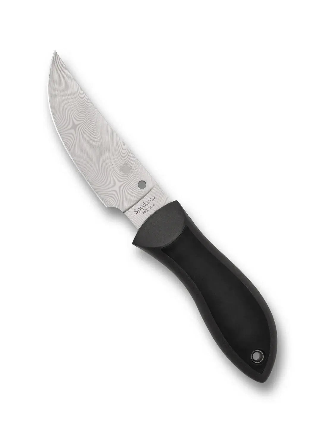 Spyderco Moran™ Upswept Gray Damasteel® DS93X – Sprint Run® – Limited Edition – Leder Scheide – Made in Japan Spyderco