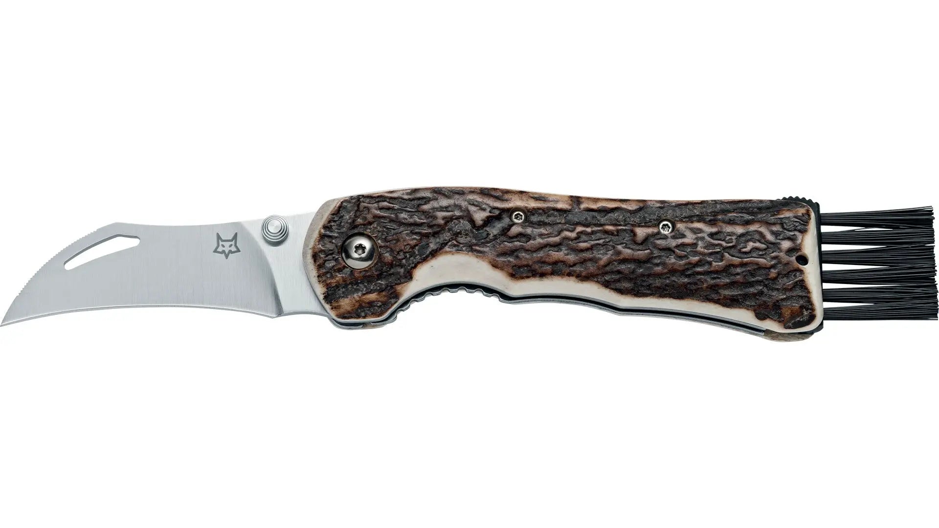 Fox Knives Spora FX-409 CE Hirschhorn 12C27 Linerlock Taschenmesser Made in Italy Fox Knives
