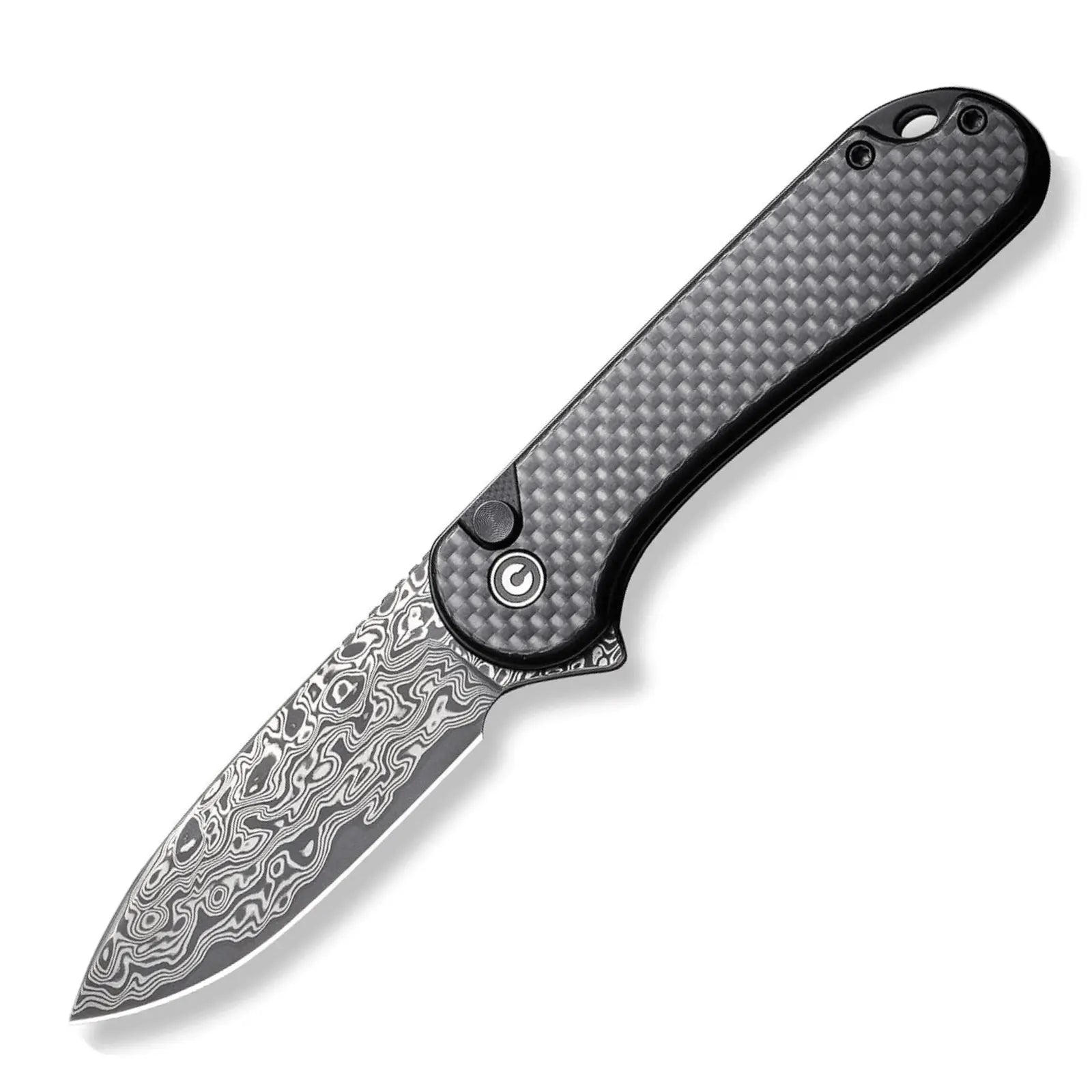 CIVIVI Button Lock Elementum II CF Damascus C18062PB-DS1 CIVIVI