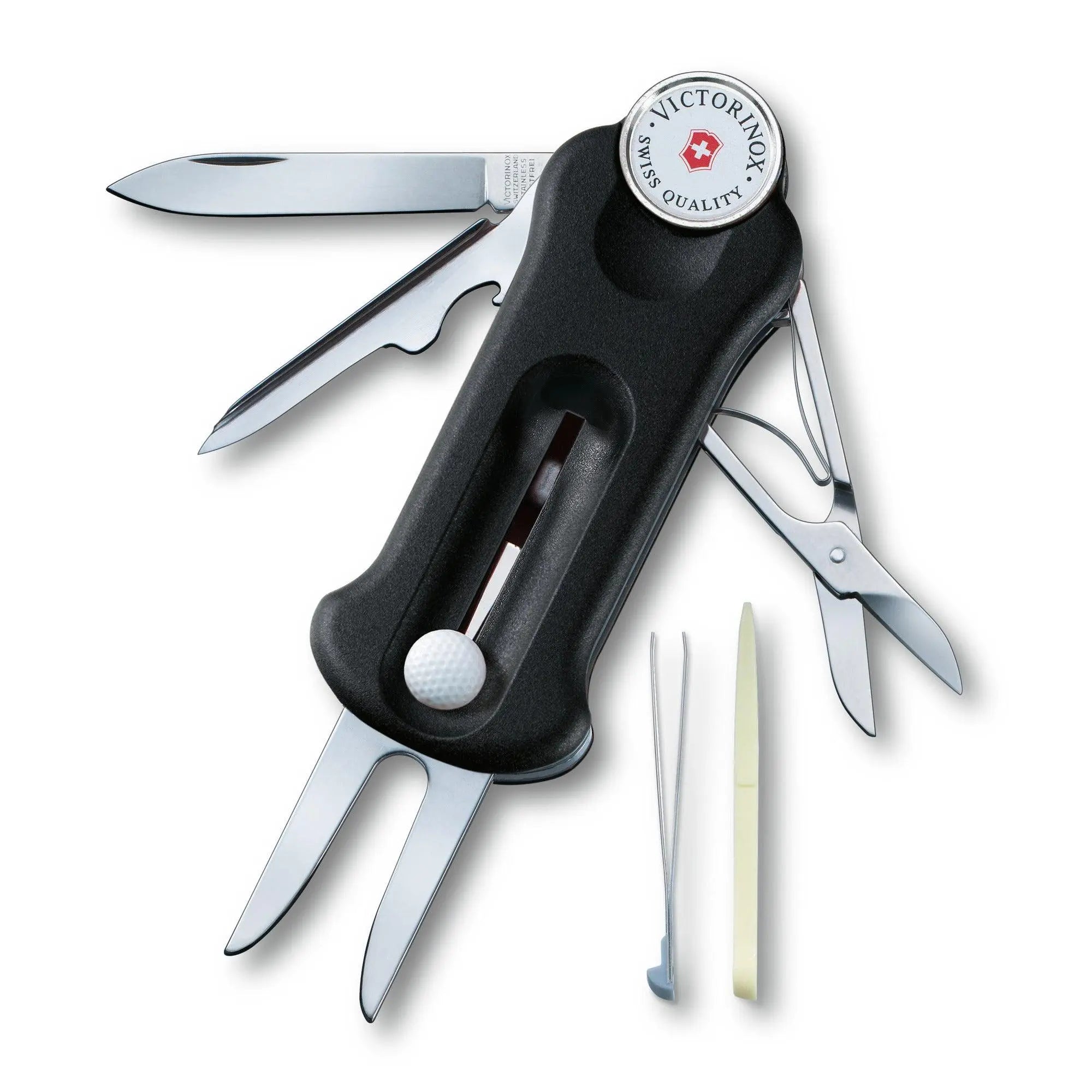 Victorinox Golf Tool Faltschachtel Blau, Rot, Schwarz transparent 0.7052.T2 Victorinox