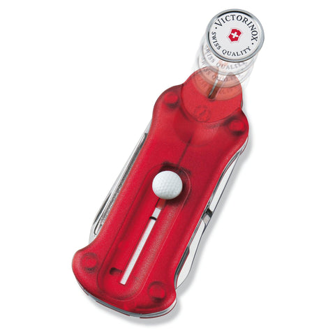 Victorinox Golf Tool Faltschachtel Blau, Rot, Schwarz transparent 0.7052.T2 Victorinox Golf Tool Faltschachtel Blau, Rot, Schwarz transparent 0.7052.T2