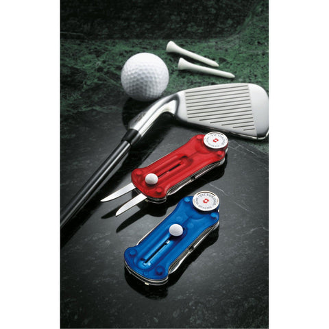 Victorinox Golf Tool Faltschachtel Blau, Rot, Schwarz transparent 0.7052.T2 Victorinox Golf Tool Faltschachtel Blau, Rot, Schwarz transparent 0.7052.T2