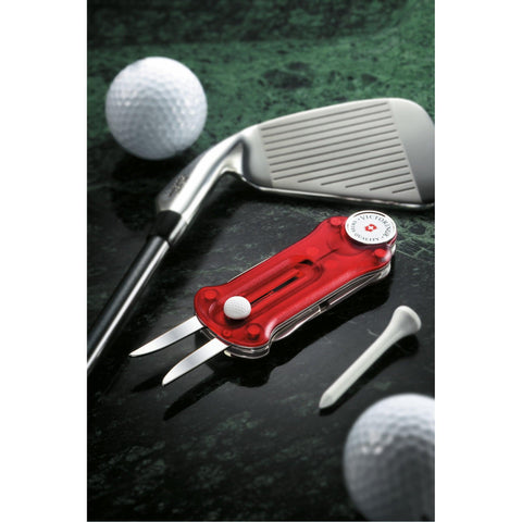 Victorinox Golf Tool Faltschachtel Blau, Rot, Schwarz transparent 0.7052.T2 Victorinox Golf Tool Faltschachtel Blau, Rot, Schwarz transparent 0.7052.T2