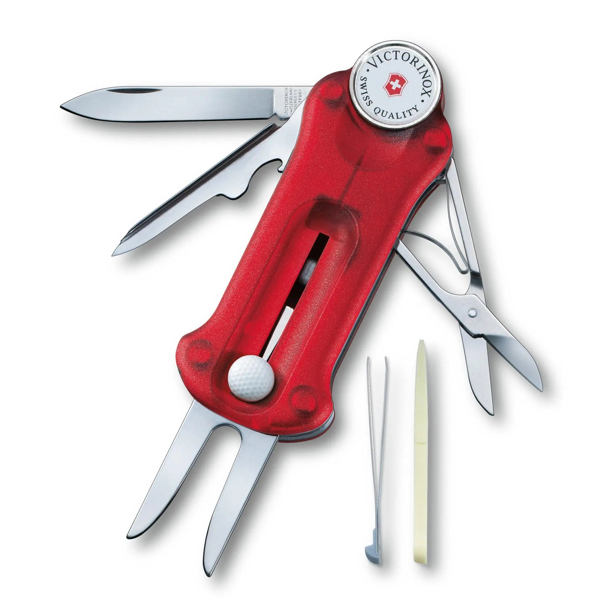 Victorinox Golf Tool Faltschachtel Blau, Rot, Schwarz transparent 0.7052.T2 Victorinox