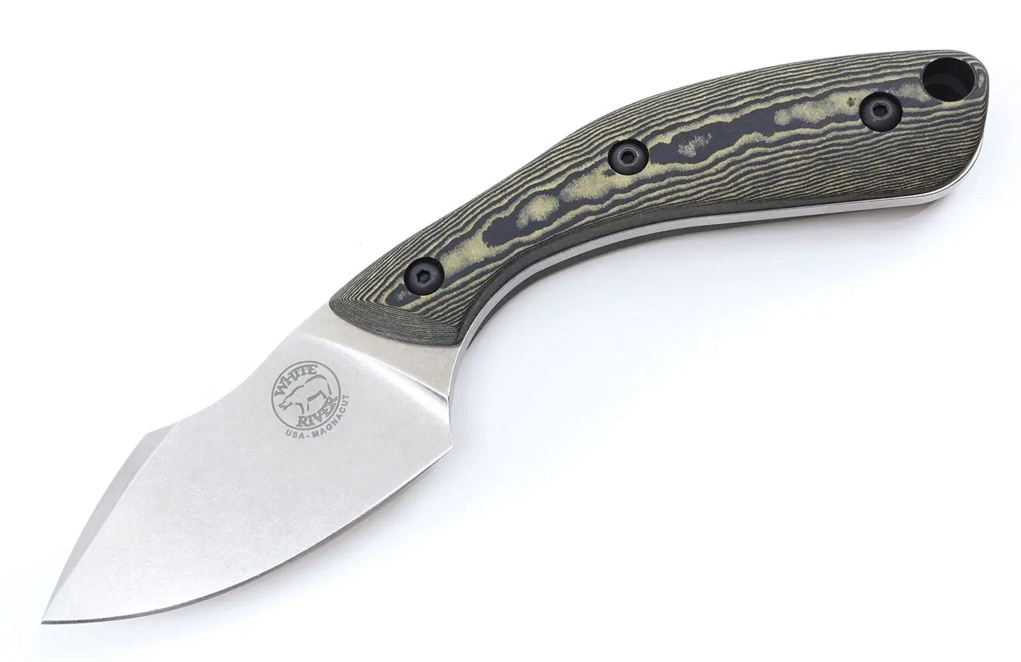 White River Apex Maple / Black Richlite – MagnaCut Fixed Blade EDC | Made in USA White River Knife & Tool