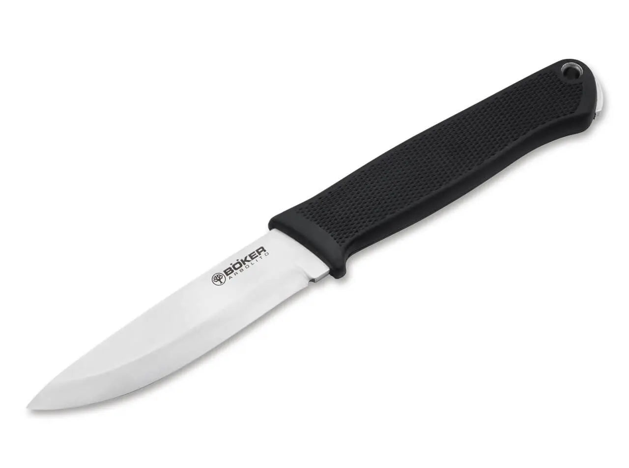 Böker Arbolito BK-1 – Bushcraft Messer N690 Stahl, TPE Griff, Lederscheide Böker Arbolito