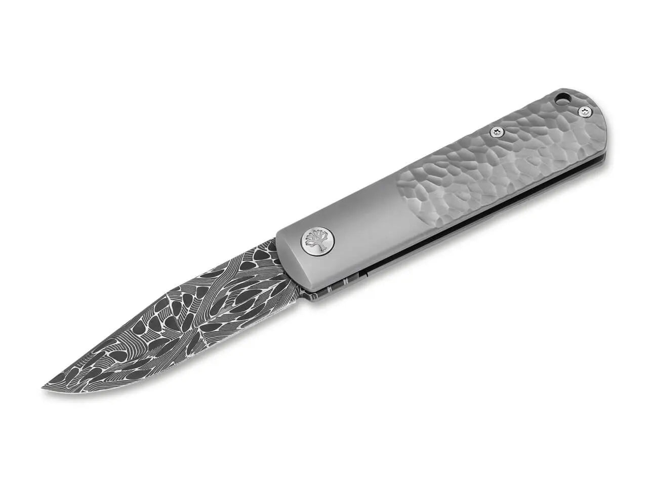 Böker BRLW Meteoritendamast – Exklusives Titan-Taschenmesser mit echter Meteoritendamast-Klinge aus Solingen Böker Manufaktur Solingen