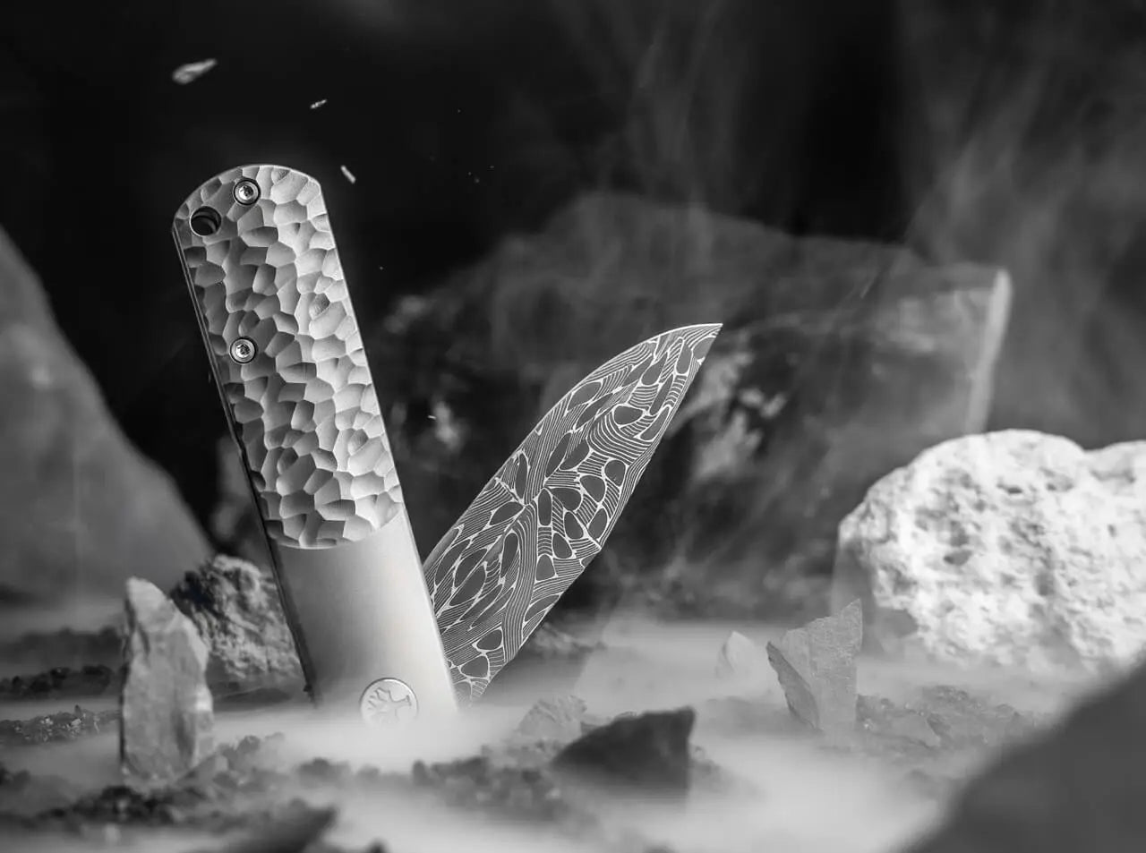 Böker BRLW Meteoritendamast – Exklusives Titan-Taschenmesser mit echter Meteoritendamast-Klinge aus Solingen Böker Manufaktur Solingen